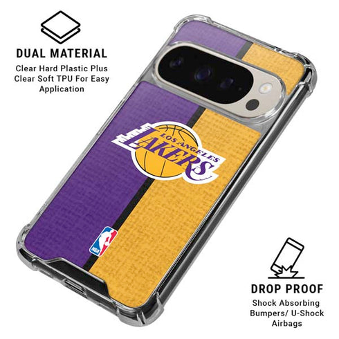 NBA Los Angeles Lakers Canvas Pixel 9/9 Pro Clear Case